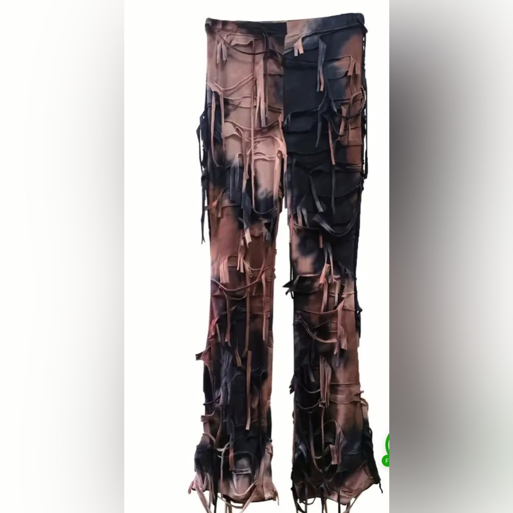 Beautiful multicolored pants with Tassels